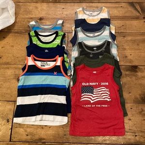 COPY - 10 Boys Tank Tops, Old Navy, Hurley, sz 5T